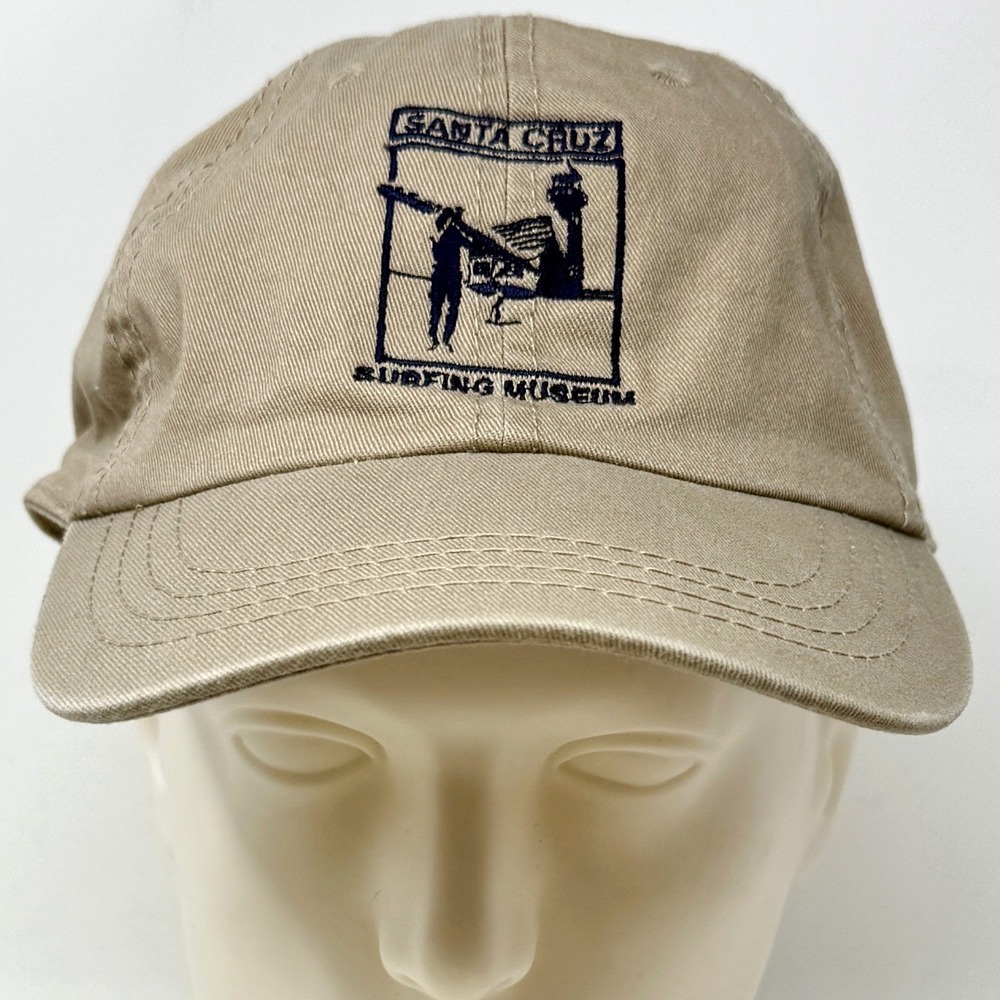 Santa Cruz Surfing Museum‎ Baseball Hat Embroidered Tan Strap Back Souvenir
